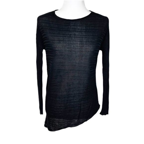 Eileen Fisher Asymmetrical Ribbed Tencel Pullover Sweater Size Small Petite - Picture 1 of 13
